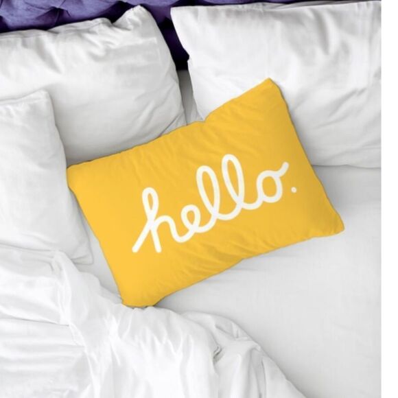 "Hello" Accent Pillow Cover - Picture 3 of 6
